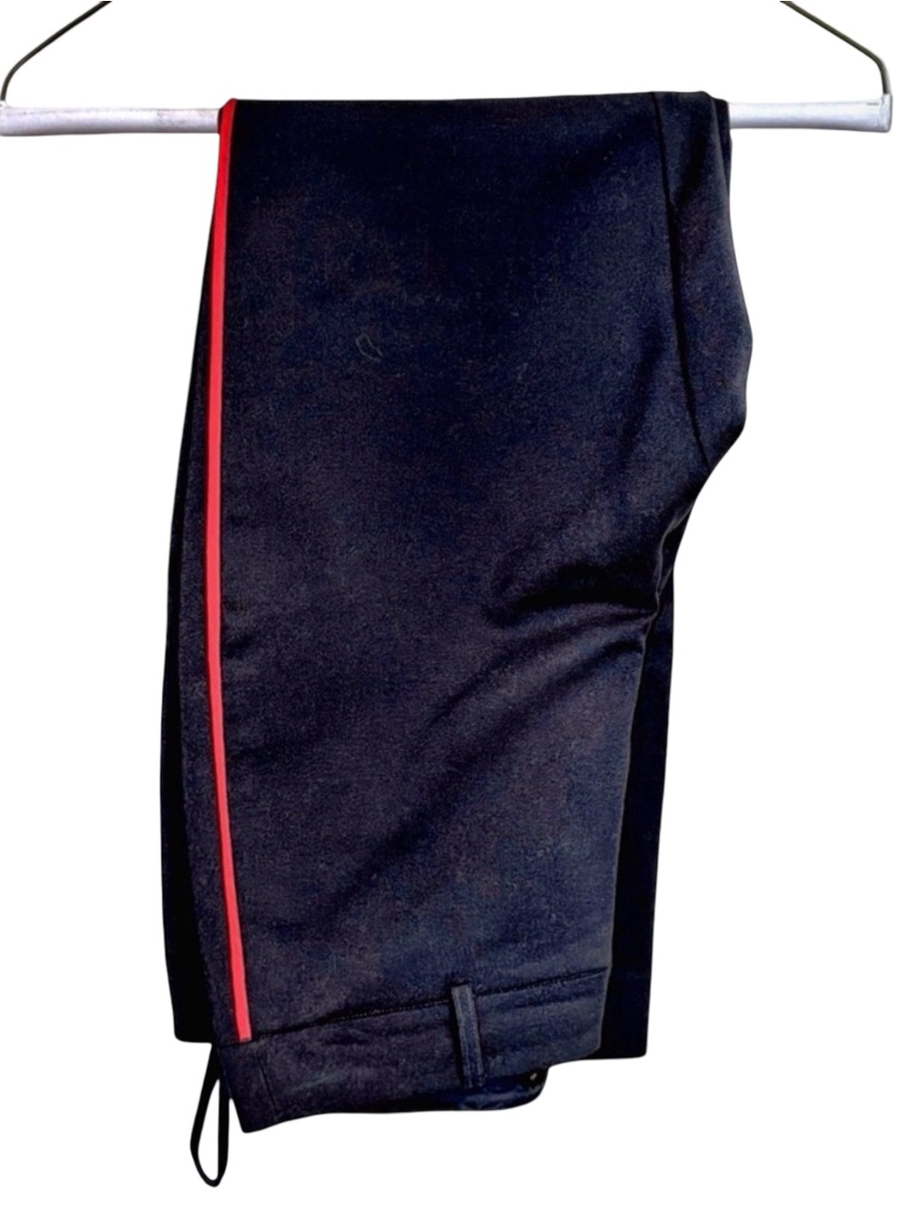 Ted Baker London Side-Stripe Tailored Trousers | Size 1 | Navy with Red Stripe